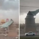 Iconic Statue of Liberty Replica Topples in Brazil Storm