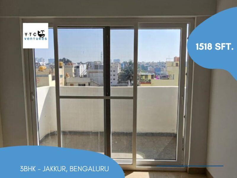 Hot Deal: 3 BHK – Multistorey Apartment for Sale in Jakkur, near Raichanhalli Lake, Bengaluru, KA, INDIA