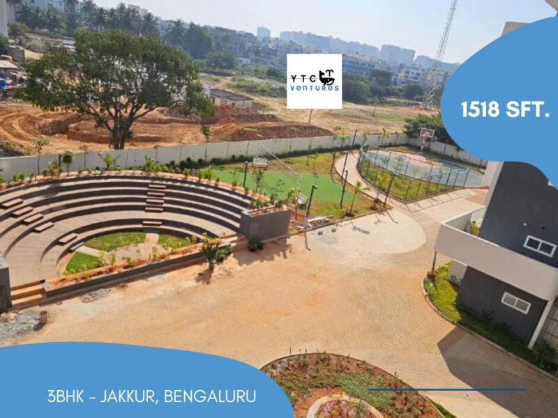 Hot Deal: 3 BHK – Multistorey Apartment for Sale in Jakkur, near Raichanhalli Lake, Bengaluru, KA, INDIA