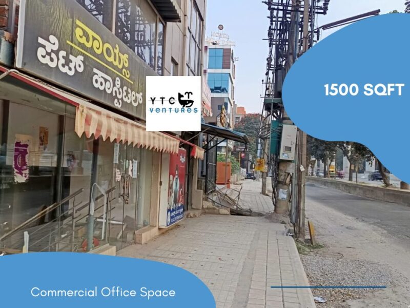 1500 sqft - Prime Ground Floor Commercial Space Available in HBR Layout, Near Manyata Tech Park, Bengaluru