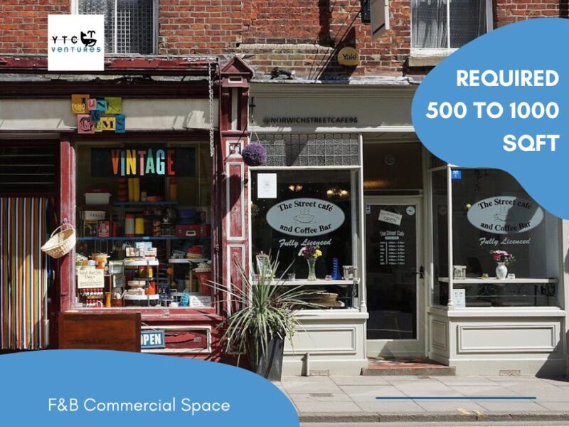 REQUIRED 500 to 1000 Sqft COMMERCIAL SPACE for F&B Client – INDIRA NAGAR, BENGALURU